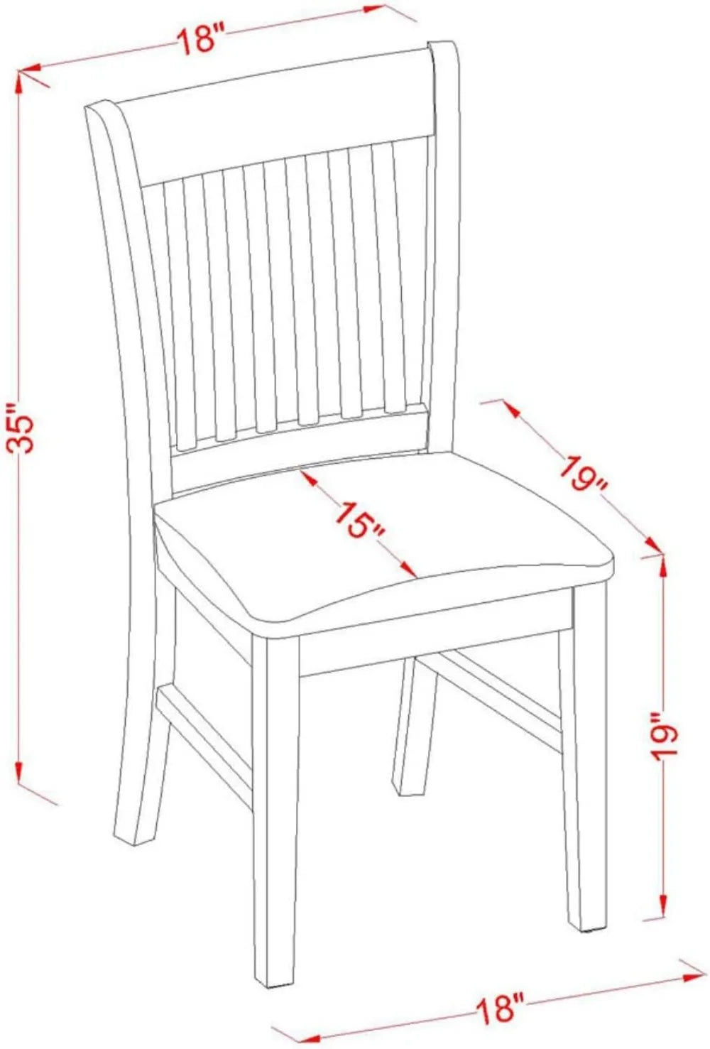 Upholstered Wooden Dining Chairs, Set of 2 T71245