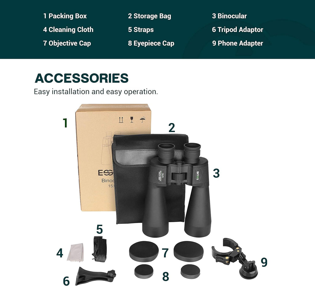 Giant Binoculars Astronomy 15X70 Waterproof with Carrying Bag X318