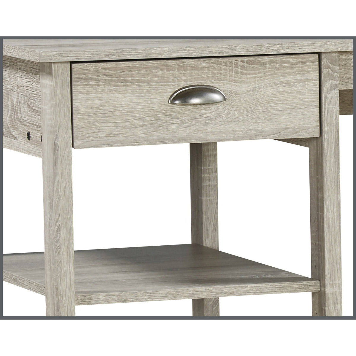 Gray Oak Writing Desk with Hutch G471