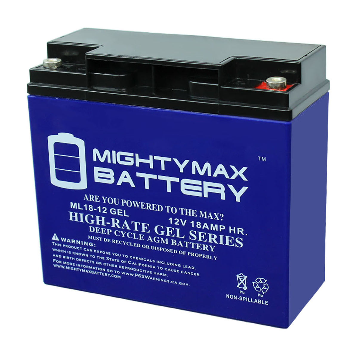 12V 18AH GEL Replacement Battery U408640