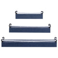 Blue Wood Wall Shelf, Set of 3 V294