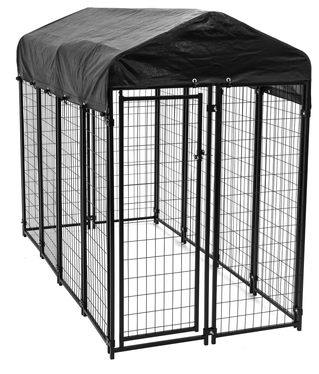 8ft x 4ft x 6ft Welded Wire Dog Kennel Playpen with Cover U2360