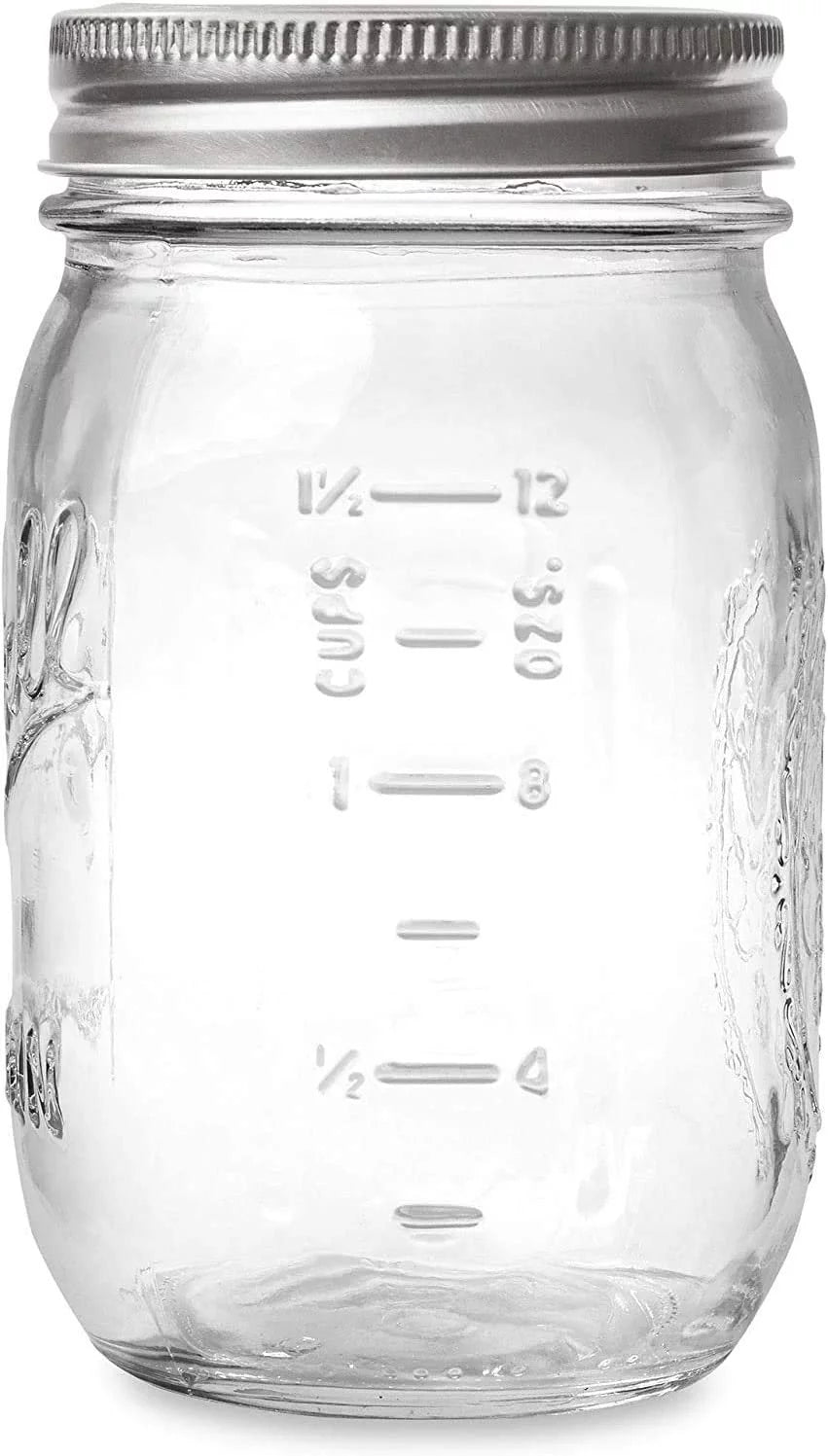 16-oz Mason Jar with Lids and Bands Pack of 24 H16534