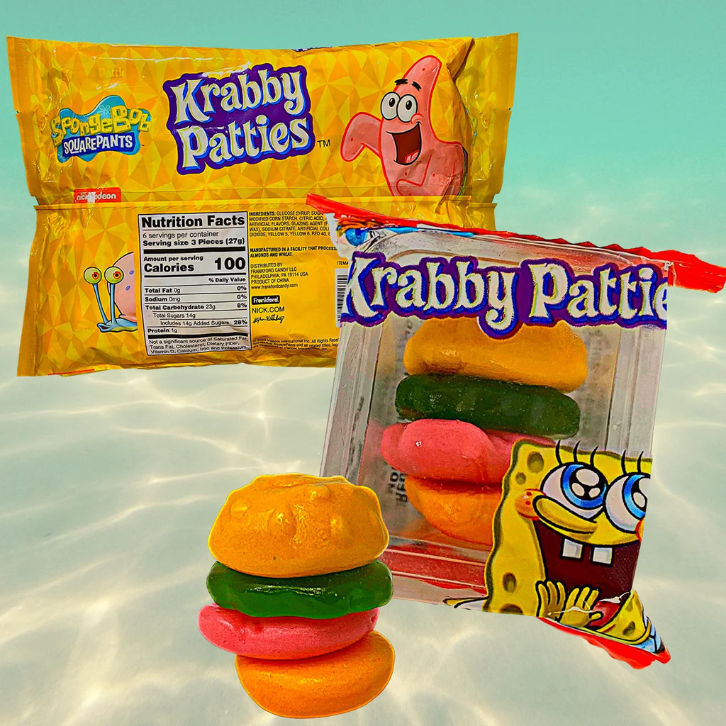 Gummy Krabby Patties Candy, 2.54 Ounce Bag, Set of 2 Y4633