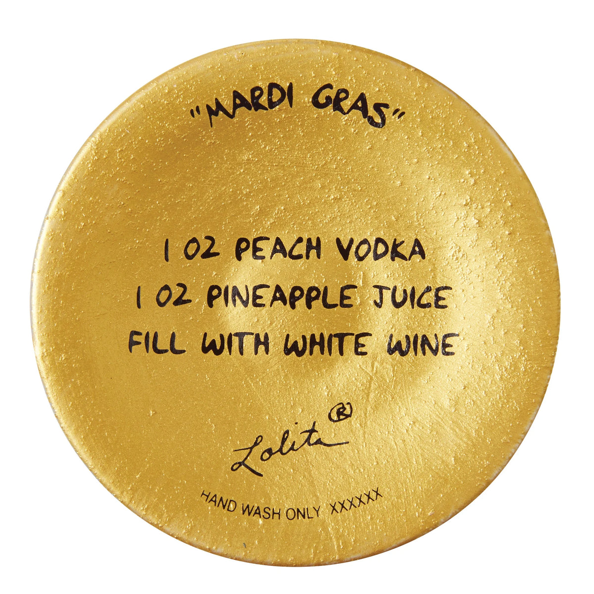 Mardi Gras Wine Glass S49062