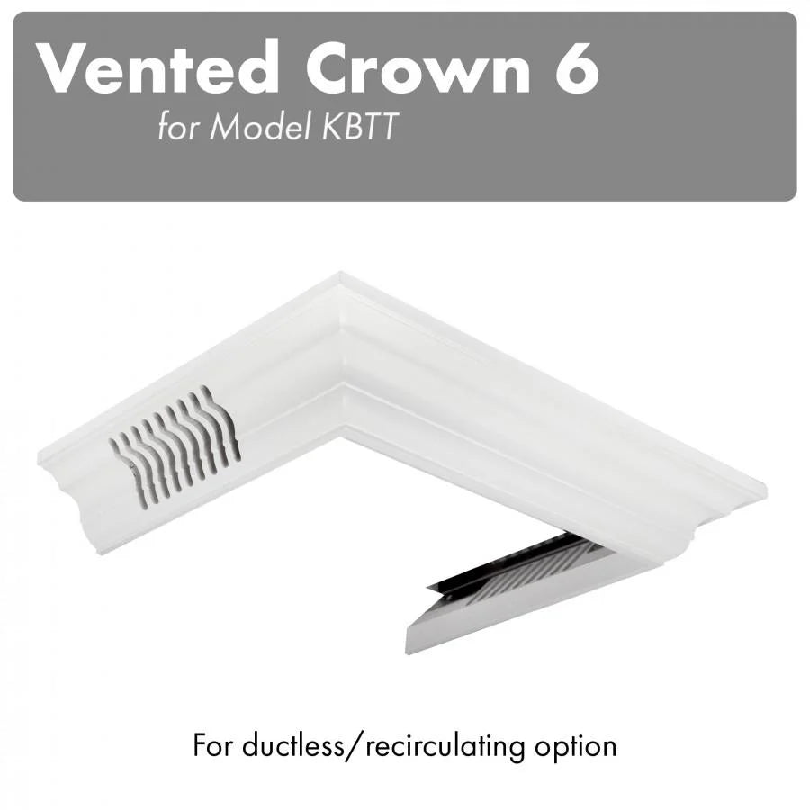 Vented Crown Molding Profile 6 for Wall Mount Range Hood P904