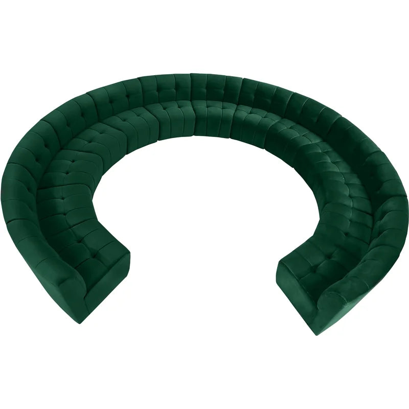 Green Velvet Sectional Sofa F205730