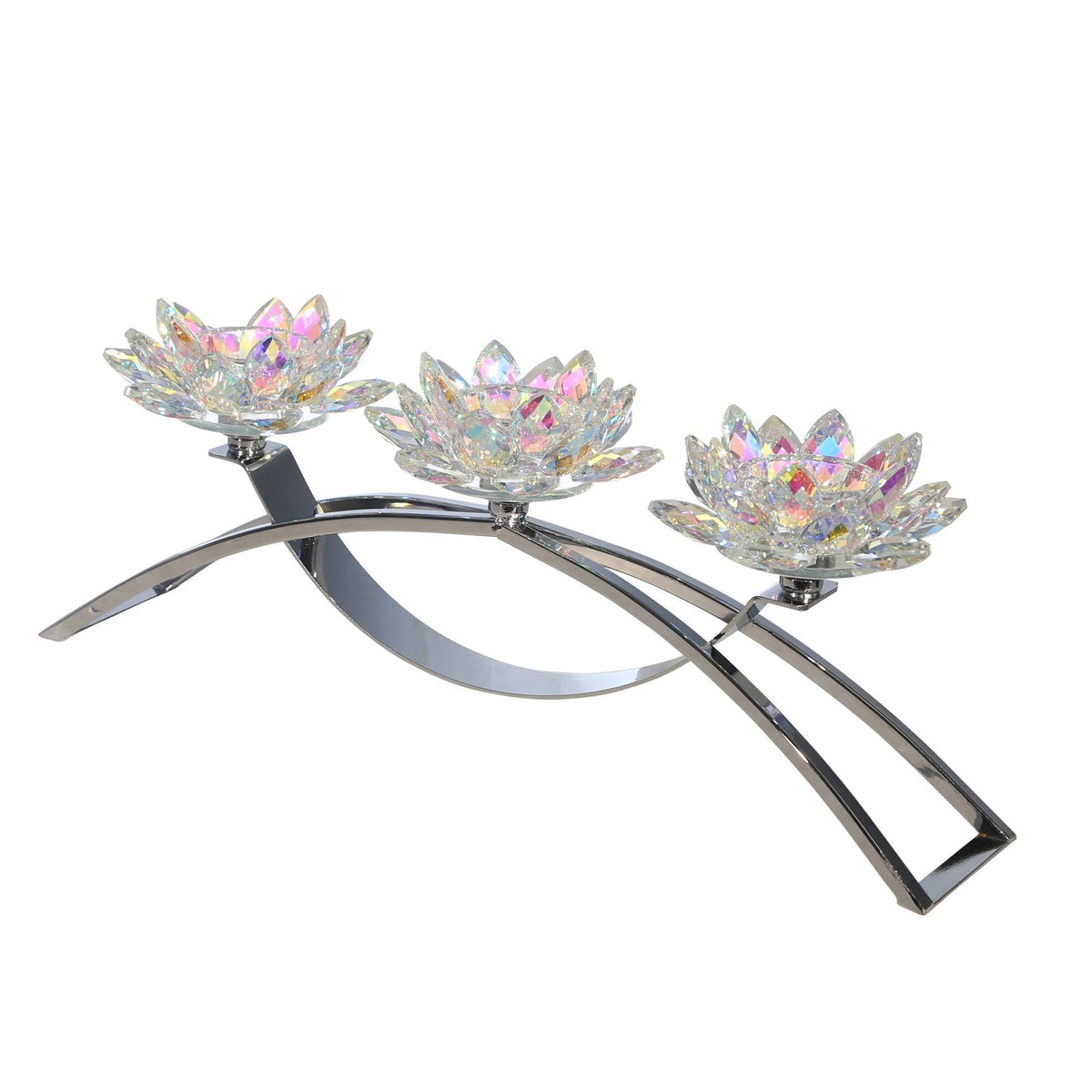 Rainbow 3 Lotus Candle Holder R423805