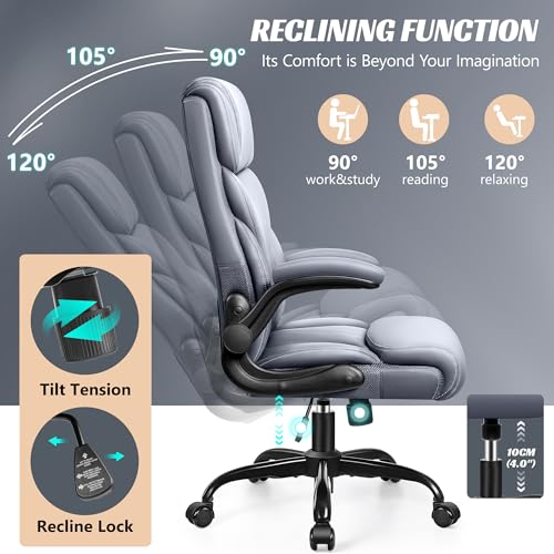 Ergonomic Big and Tall Leather Office Chair N671