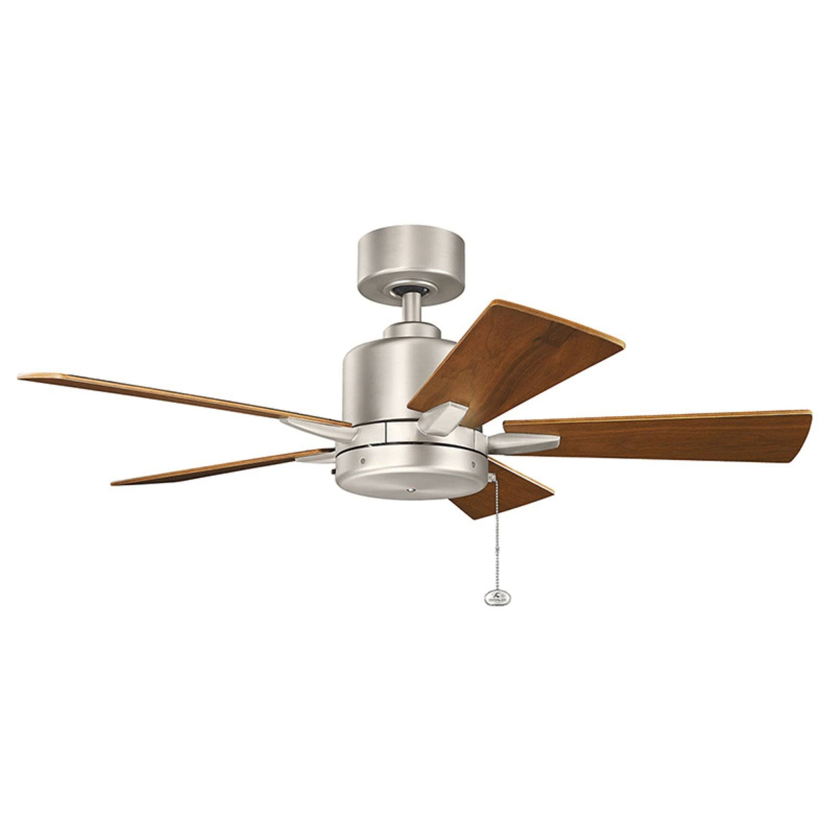Brushed Nickel/Walnut Ceiling Fan U659