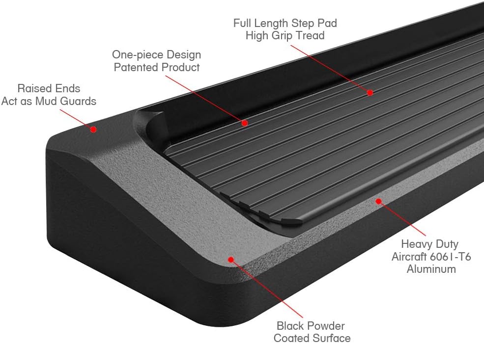 Black Powder Coated Running Boards H34699