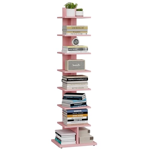 Black 8-Tier Narrow Bookshelf C356981