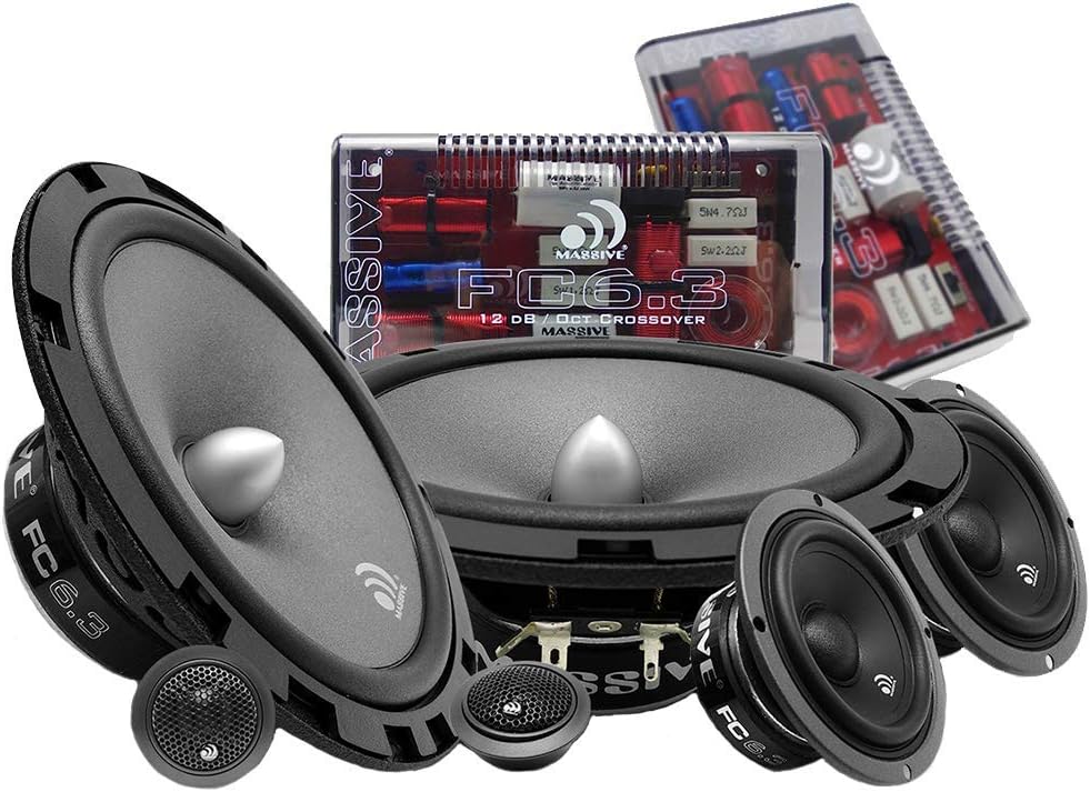 6.5 Inch 3-Way Component Kit Speakers, Pair D400844