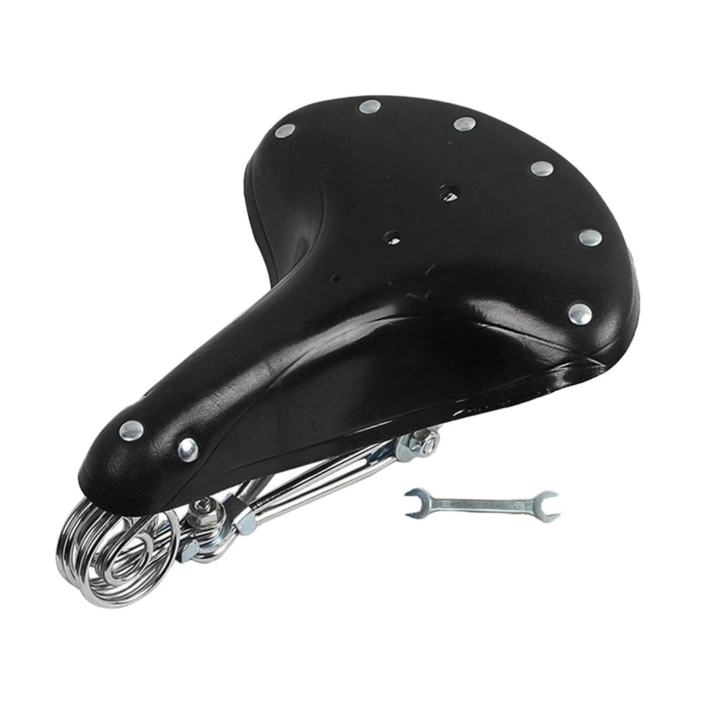 Black Leather Bike Saddle Seat U823